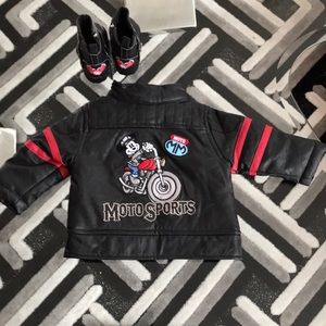 Disney Mickey Mouse Leather Jacket and Boots Set